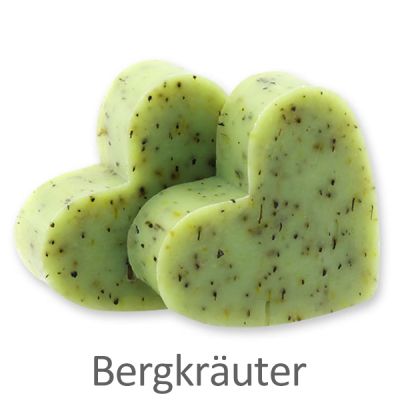 Schafmilchseife Herz mittel 23g, Bergkräuter 