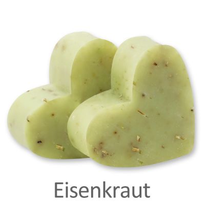 Schafmilchseife Herz mittel 23g, Eisenkraut 