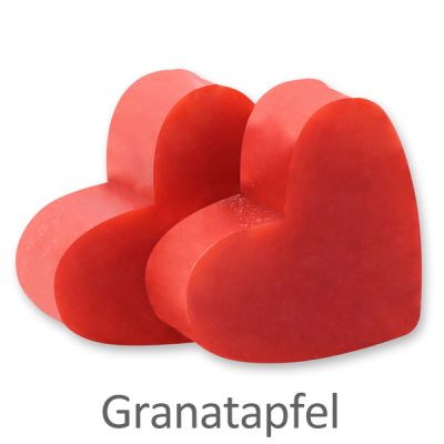 Schafmilchseife Herz mittel 23g, Granatapfel 