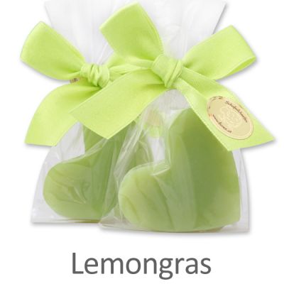 Sheep milk soap heart midi 23g in a cellophane, Lemongrass 