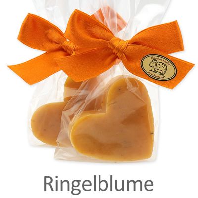 Schafmilchseife Herz mittel 23g in Cello, Ringelblume 