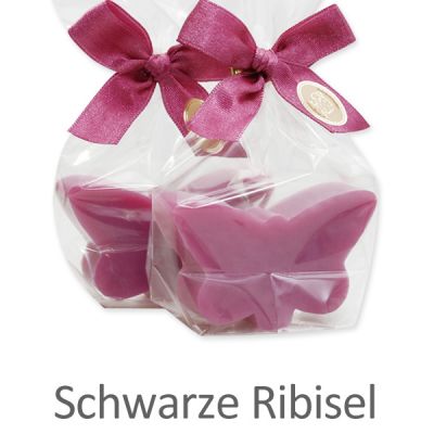 Schafmilchseife Schmetterling 38g in Cello, Schwarze Ribisel 