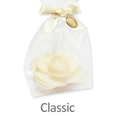Sheep milk soap rose "elegance" 125g in a cellophane, Classic 