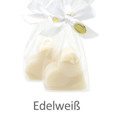 Schafmilchseife Herz midi plus 65g in Cello, Edelweiß 