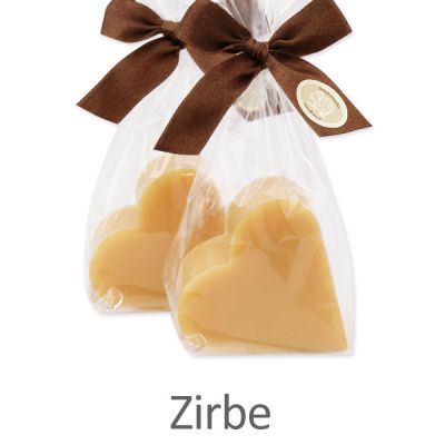 Sheep milk soap heart 65g, in a cellophane, Swiss pine 