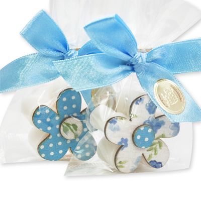 Sheep milk marguerite soap 15g decorated with a flower in a cellophane, Classic 