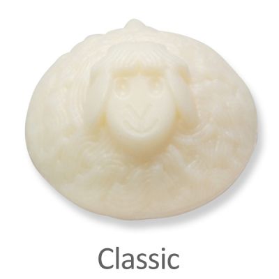 Sheep milk round soap with a sheep 60g, Classic 