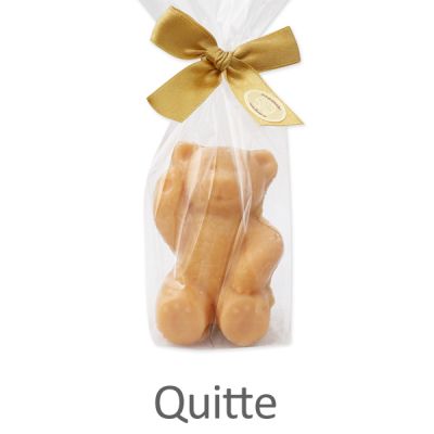 Schafmilchseife Teddy groß 120g in Cello, Quitte 