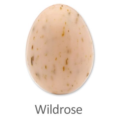 Sheep milk soap egg 61g, Wild rose with petals 