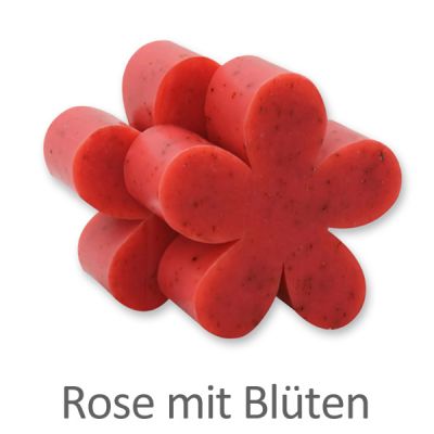 Schafmilchseife Magerite mittel 78g, Rose mit Blüten 