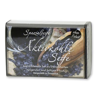 Activated carbon soap square with sheep milk 100g 