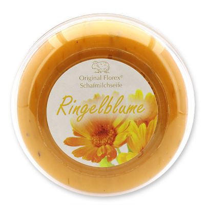 Schafmilchseife rund 100g in der Dose modern, Ringelblume 