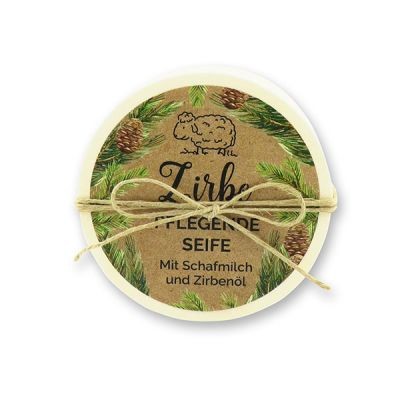 Sheep milk soap round 100g in a box "feel-good time", Swiss pine 