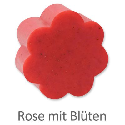 Schafmilchseife Blume 115g, Rose mit Blüten 