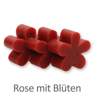 Schafmilchseife Margerite mini 15g, Rose mit Blüten 