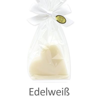 Schafmilchseife Herz groß 85g in Cello, Edelweiß 