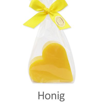 Sheep milk soap heart 85g in a cellophane, Honey 