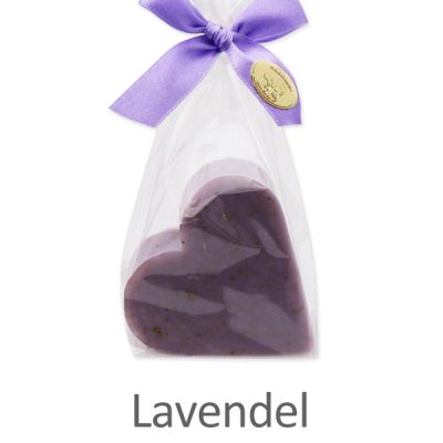 Schafmilchseife Herz groß 85g in Cello, Lavendel 