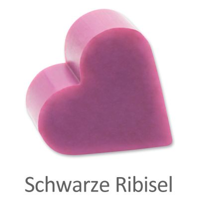 Schafmilchseife Herz groß 85g, Schwarze Ribisel 