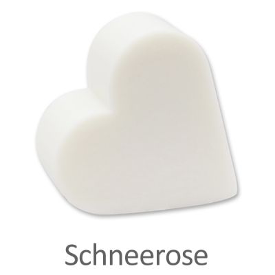 Sheep milk soap heart 85g, Christmas rose white 