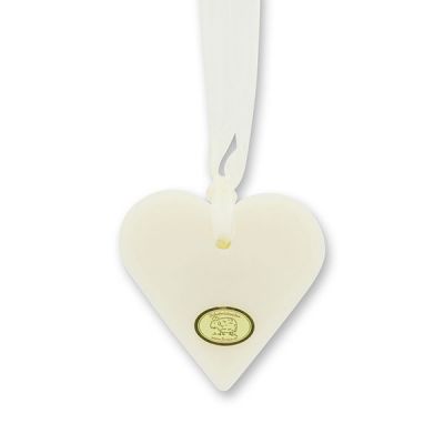 Schafmilchseife Herz groß 85g hängend, Edelweiß 