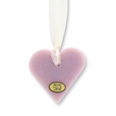 Sheep milk soap heart 85g hanging, Lilac 