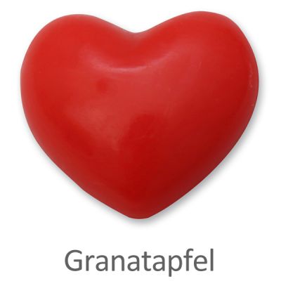 Schafmilchseife Herz mollig 60g, Granatapfel 