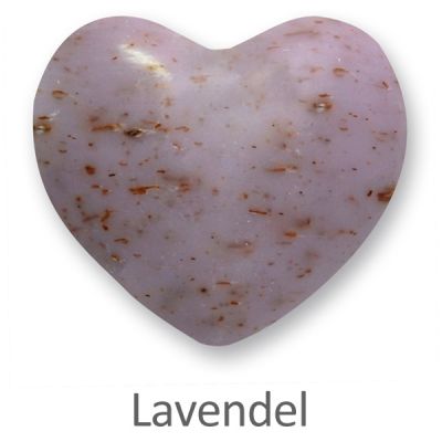 Schafmilchseife Herz mollig 60g, Lavendel 