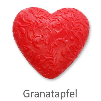 Schafmilchseife Herz Florex 80g, Granatapfel 