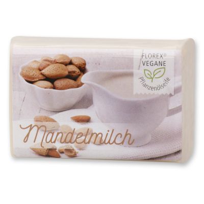 Pflanzenölseife eckig 100g modern in Cello, Mandelmilch 