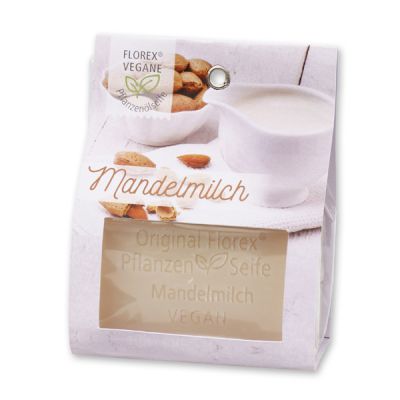 Vegan oil soap 100g in a bag, Almond milk 