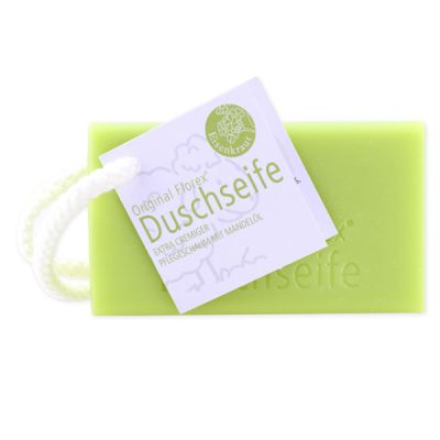 Shower soap with sheep milk square 120g hanging with a cord, Verbena 