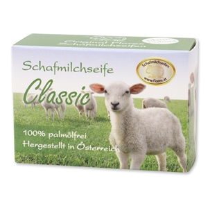 Sheep milk soap 100g without palm oil in paper box, Classic 