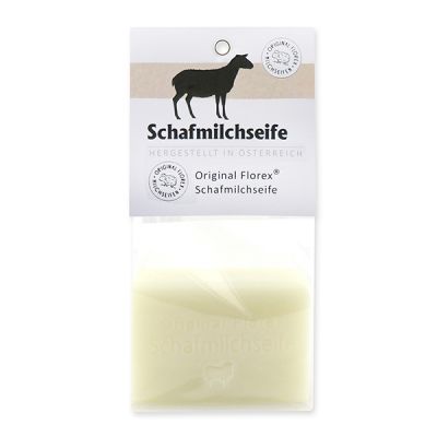 Milchseife eckig 100g in Cello, Schafmilch 