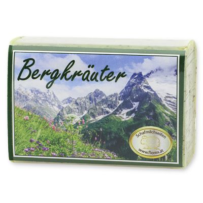 Schafmilchseife eckig 100g modern, Bergkräuter 