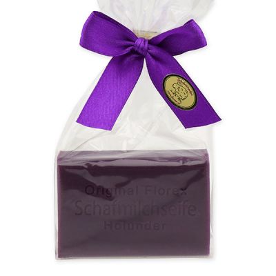Sheep milk soap square 100g in a cellophane bag, Elder 