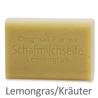 Sheep milk soap square 100g, Lemongrass with herbs 