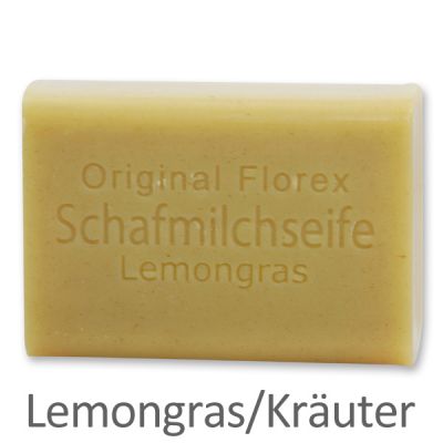 Schafmilchseife eckig 100g, Lemongras mit Kräuter 