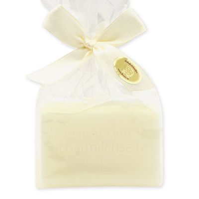 Sheepmilk soap square 100g in a cellophane bag, Linseed oil 