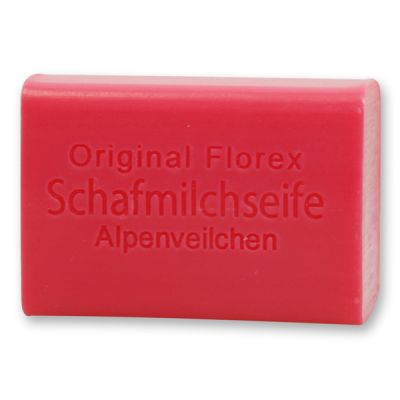 Schafmilchseife eckig 100g, Alpenveilchen 