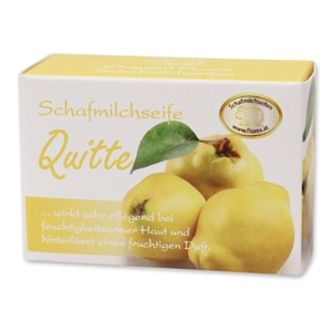 Schafmilchseife eckig 100g Schachtel, Quitte 