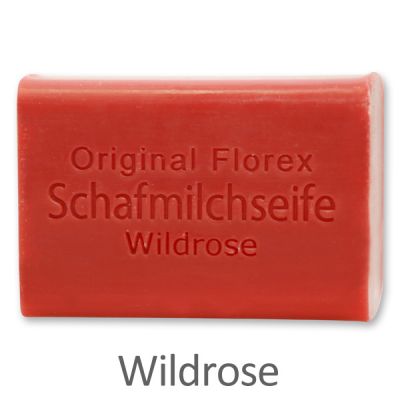 Schafmilchseife eckig 100g, Wildrose 