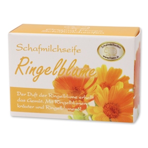 Schafmilchseife eckig 100g Schachtel, Ringelblume 