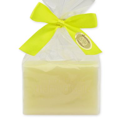Sheep milk soap square 100g in a cellophane bag, Cowslip 