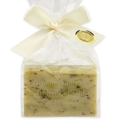 Sheep milk soap square 100g in a cellophane bag, Daisy 