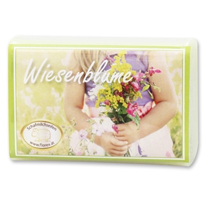 Schafmilchseife eckig 100g modern, Wiesenblume 