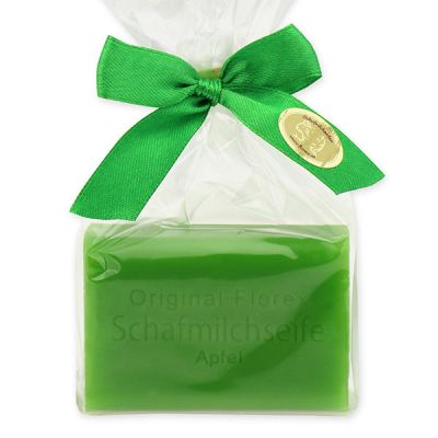 Sheep milk soap square 100g in a cellophane bag, Apple 