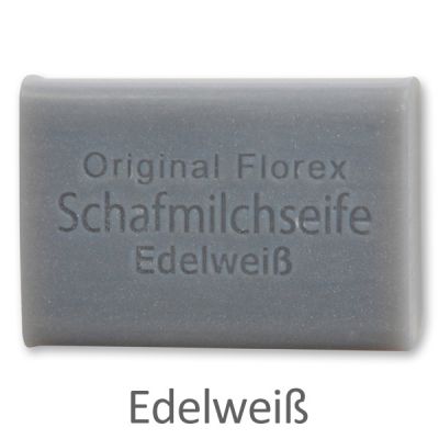 Schafmilchseife eckig 100g, Edelweiß silber 