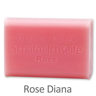 Schafmilchseife eckig 100g, Rose Diana 
