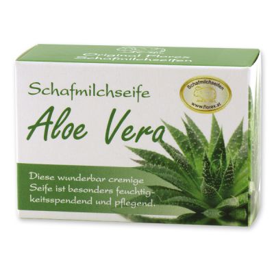 Sheep milk soap 100g in paper box, Aloe Vera 